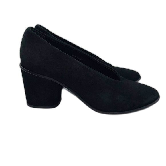 COS Black Suede Block Heel - 39/8-8.5 - Picture 3 of 11